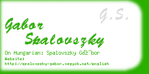 gabor spalovszky business card
